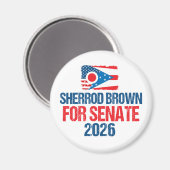 Aimant Sherrod Brown for Senate 2026 Election Ohio Flag (Recto/Verso)