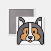 Aimant Shetland Sheepdog (Recto/Verso)