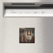 Aimant Shetland Sheepdog Halloween effrayant (In Situ (Lave-vaisselle))