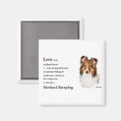 Aimant Shetland Sheepdog Sheltie Art Cadeaux (Recto/Verso)
