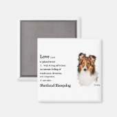 Aimant Shetland Sheepdog Sheltie Cadeaux (Recto/Verso)
