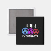 Aimant Shhh I's Doing Math Drôle entraînement Gym Humour  (Recto/Verso)