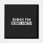 Aimant Shhh I's Doing Math Funny Gym entraînement de musc (Devant)