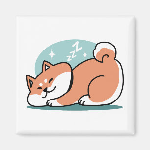Aimant Shiba Inu Art : Juste un Shiba Lying Low