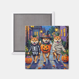 Aimant Shiba Inu Dogs in Halloween Costumes