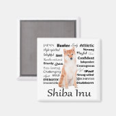 Aimant Shiba Inu Traite l'aimant (Recto/Verso)