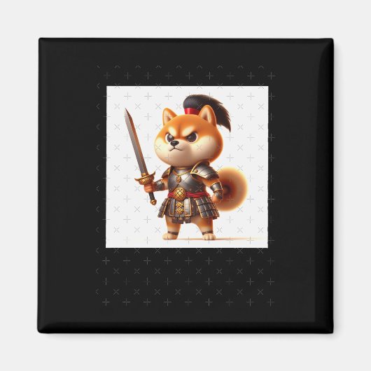 Aimant Shiba Warrior #1 Sticker à épée (Devant)