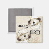 Aimant Shih Tzu Clean Lave-vaisselle magnétique (Recto/Verso)