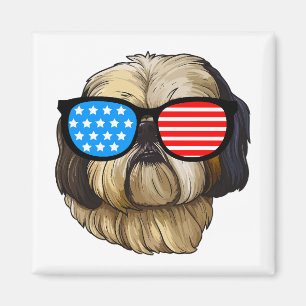 Aimant Shih Tzu patriotique