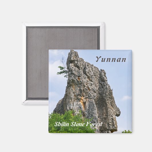Aimant Shilin pinnacles Forêt de pierre - Yunnan, Chine,  (Recto/Verso)