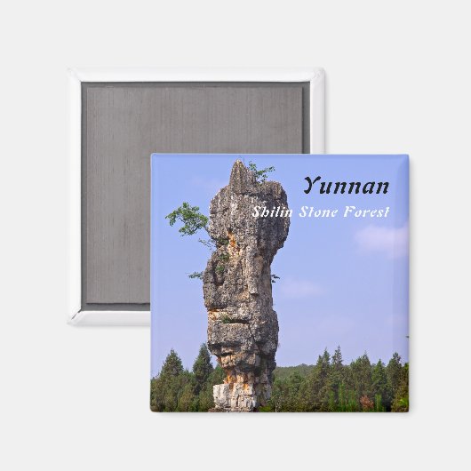 Aimant Shilin pinnacles Forêt de pierre - Yunnan, Chine, (Recto/Verso)