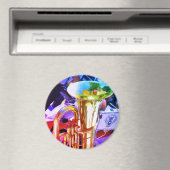 Aimant Shiny Tuba Slanted Perspective Brass Band (In Situ (Lave-vaisselle))