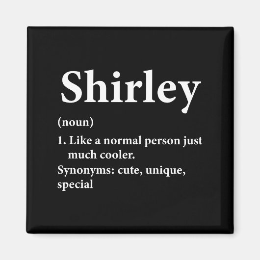 Aimant Shirley Name Definition Funny D  (Devant)