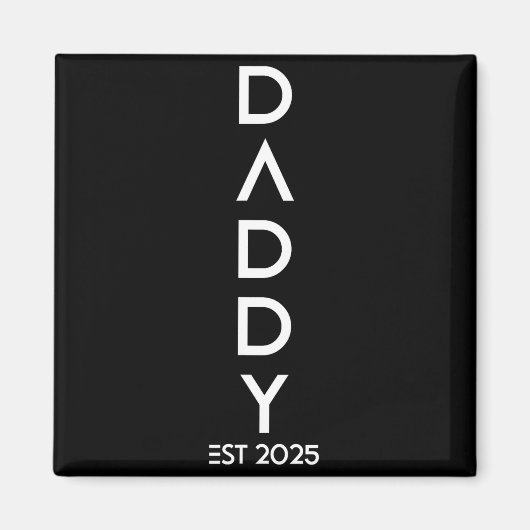 Aimant Shirt Daddy Est 2025 New Dad Baby Reveal Gift Tee (Devant)