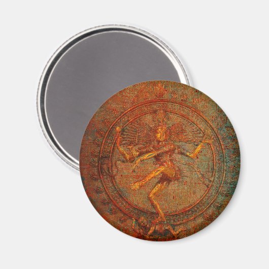 Aimant Shiva Sur Le Revêtement Arrière - plan En Perte (Recto/Verso)