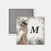 Aimant Shogirl en argent (Recto/Verso)