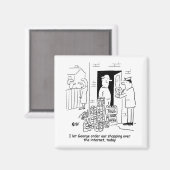 Aimant Shopping en ligne. Le mari commande des bières par (Recto/Verso)