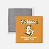 Aimant Shopping : Le mari et son argent (Recto/Verso)
