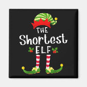Aimant Shortest Christmas Elf Matching Pajama X-mas Party (Devant)