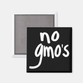 Aimant Shout No OGM protège notre alimentation sur le noi (Recto/Verso)