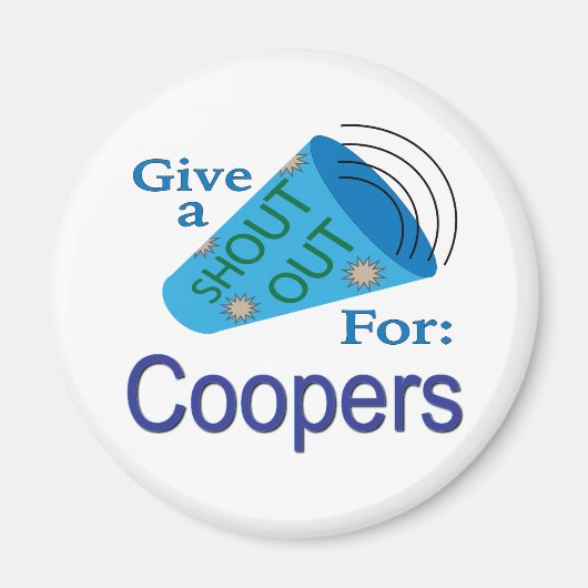 Aimant Shout Out pour Coopers (Devant)