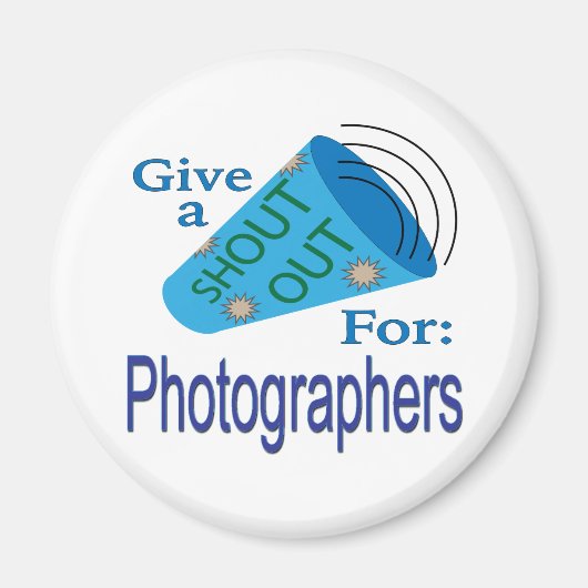 Aimant Shout Out pour les photographes (Devant)
