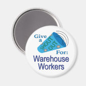 Aimant Shout Out pour les travailleurs de l'entrepôt (Recto/Verso)