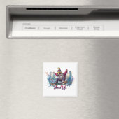 Aimant Shred Life - Cool Skateboard Gnome (In Situ (Lave-vaisselle))