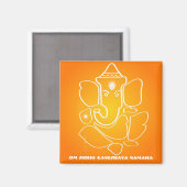 Aimant Shree Ganesha - Le Dieu indien (Recto/Verso)