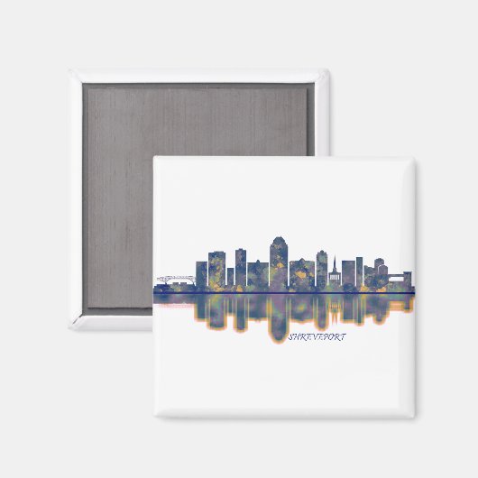 Aimant Shreveport Skyline (Recto/Verso)