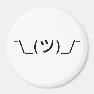 Aimant Shrug Emoticon —\_(ツ)_/ Afficher le Kaomoji japona