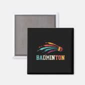 Aimant Shutter Badminton Player Sports Racket Coach Team (Recto/Verso)