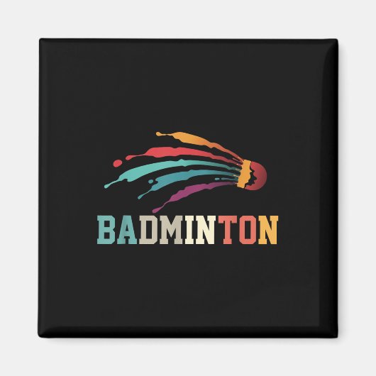 Aimant Shutter Badminton Player Sports Racket Coach Team (Devant)
