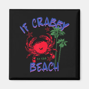 Aimant Si crabby retourne à la plage hawaii été