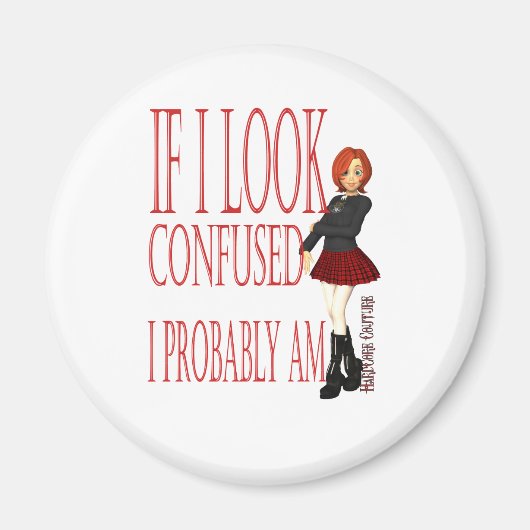 Aimant Si j'ai l'air perplexe, je suis probablement (Devant)