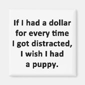 Aimant Si j'avais un dollar (Devant)