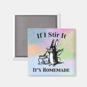 Aimant Si je l'agite c'est de l'aimant fait maison (Recto/Verso)