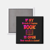 Aimant Si Mon Livre Brenda K Davies Est Ouvert (Recto/Verso)