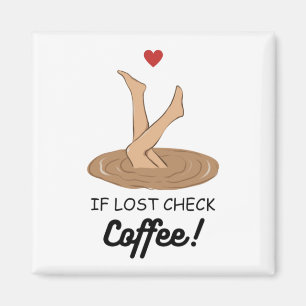 Aimant Si perdu vérifiez le café Art drôle pour les amate