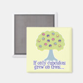 Aimant Si seulement des Cupcakes sur les Arbres (Recto/Verso)