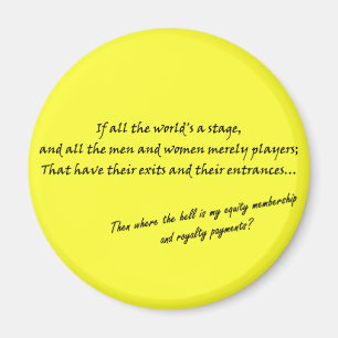 Aimant "Si tout le monde est une scène..."