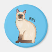 Aimant Siamese cat cartoon (Devant)