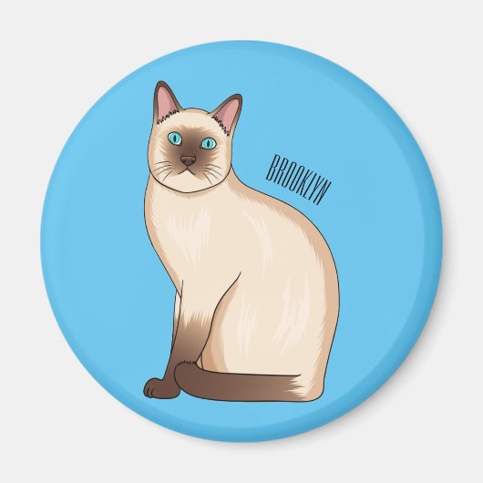 Aimant Siamese cat cartoon (Devant)