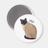 Aimant Siamese cat cartoon (Recto/Verso)