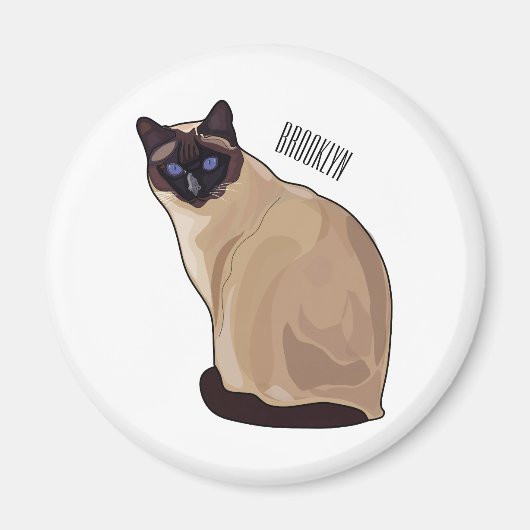 Aimant Siamese cat cartoon (Devant)