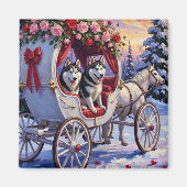 Aimant Siberian Husky Saint-Valentin (Devant)
