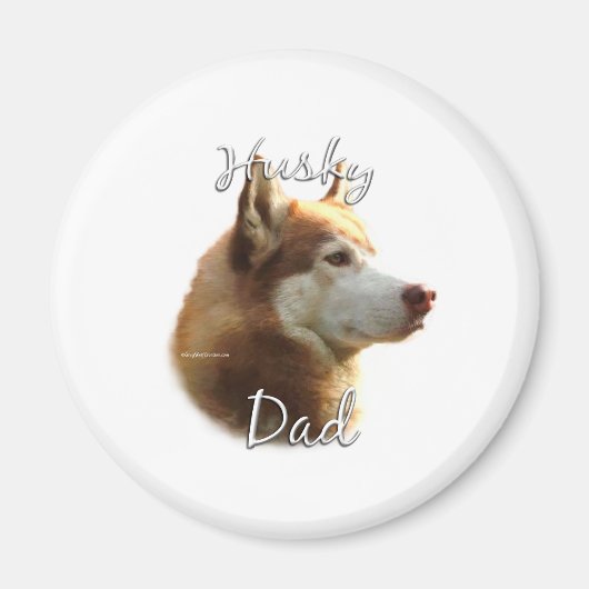 Aimant Sibérie Husky (rouge) Papa 2 (Devant)
