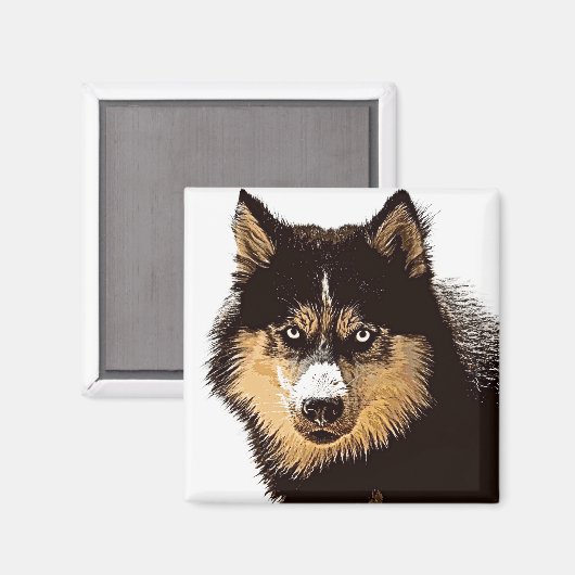 Aimant Sibérien Husky (Recto/Verso)