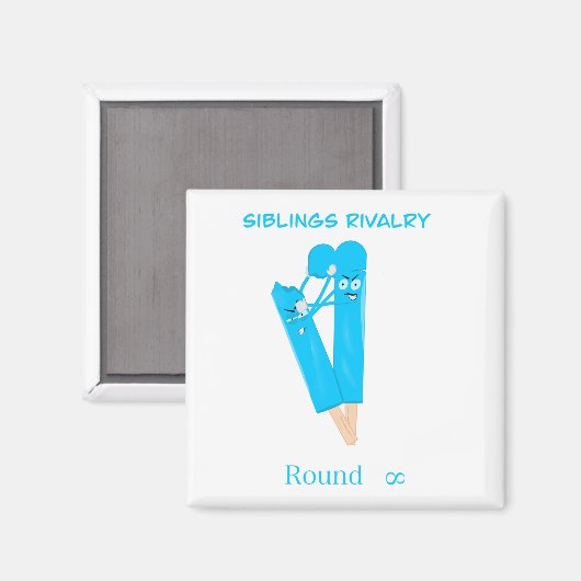 Aimant Siblings Rivalry – Funny Popsicle Illustration (Recto/Verso)
