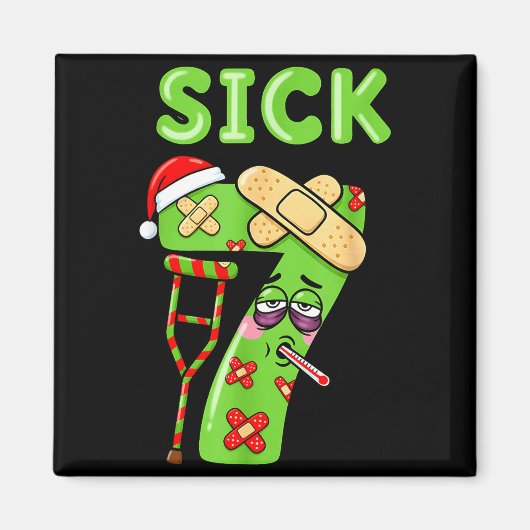 Aimant Sick Seven Meme 67 Six Seven Santa Hat Christmas P (Devant)